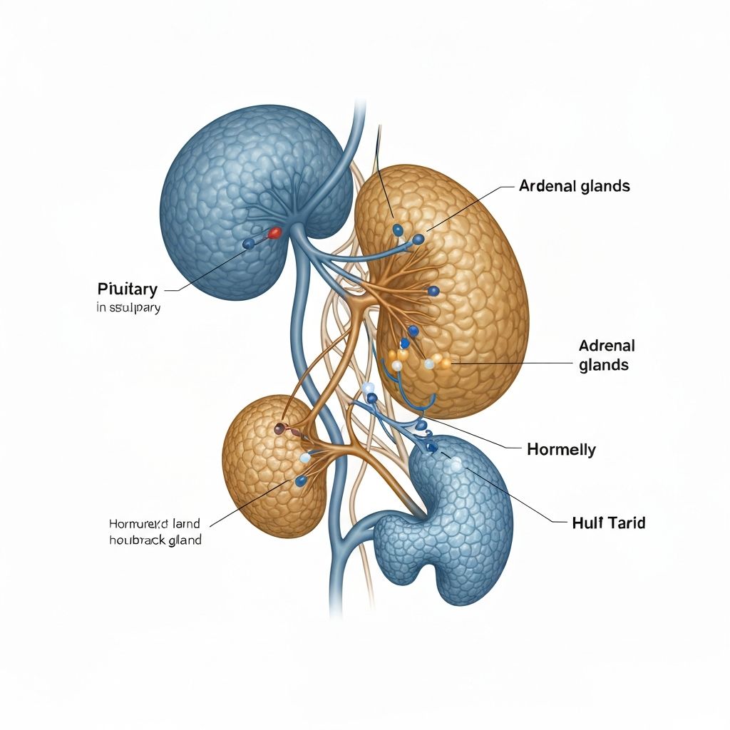 Endocrine glands and hormonal signaling pathways